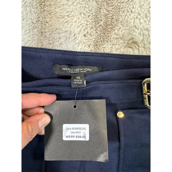 Marc New York Mini Skirt Womens Blue Faux Suede Size XS - Picture 5 of 8